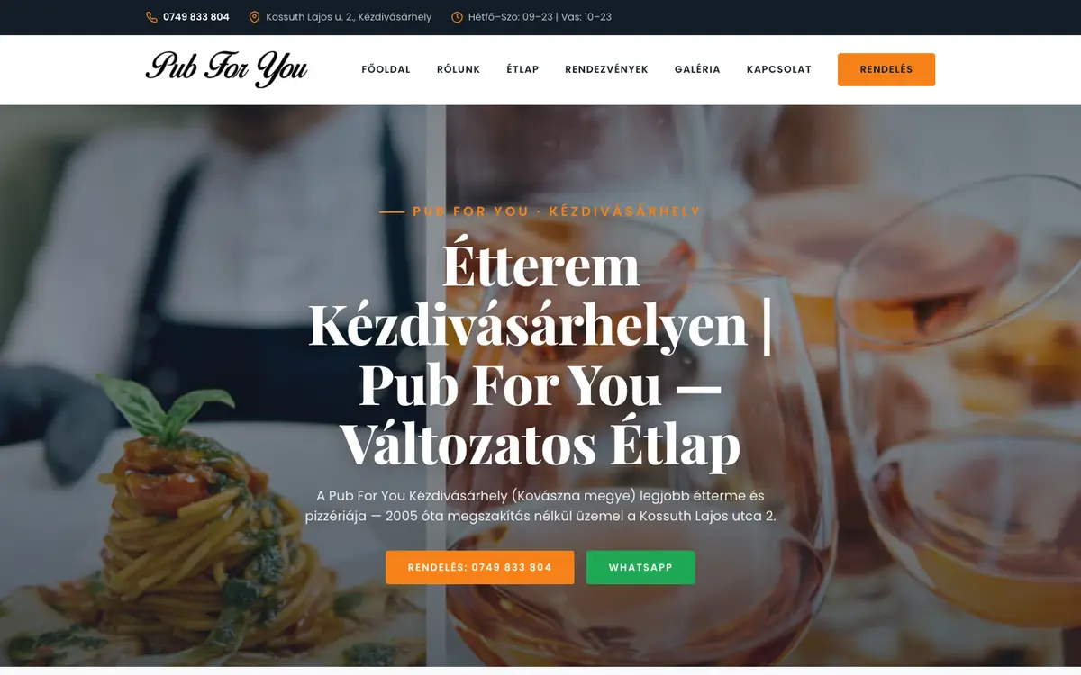 Site-ul etterem-kezdivasarhely.ro
